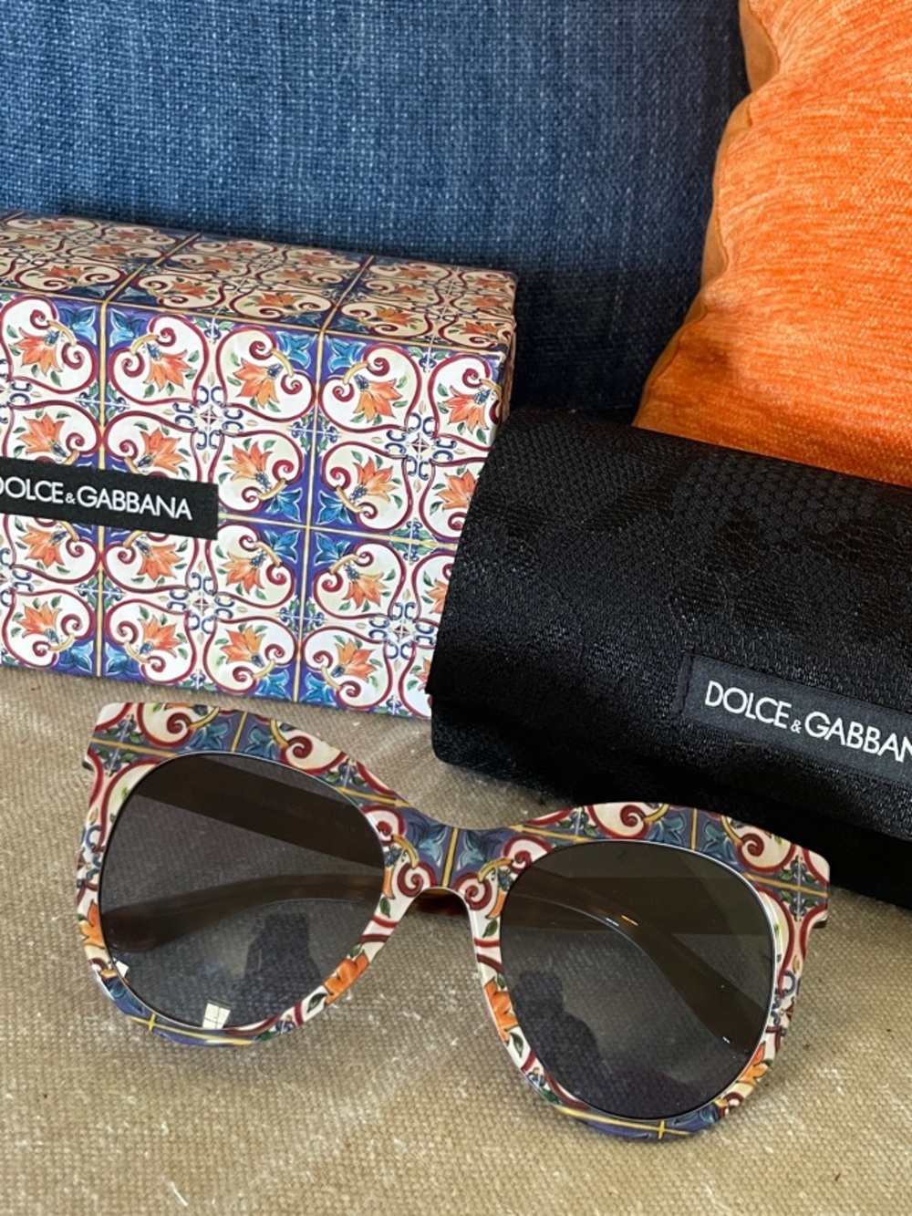 Dolce & Gabbana Tortoiseshell Acetate Temple with Gold Accent